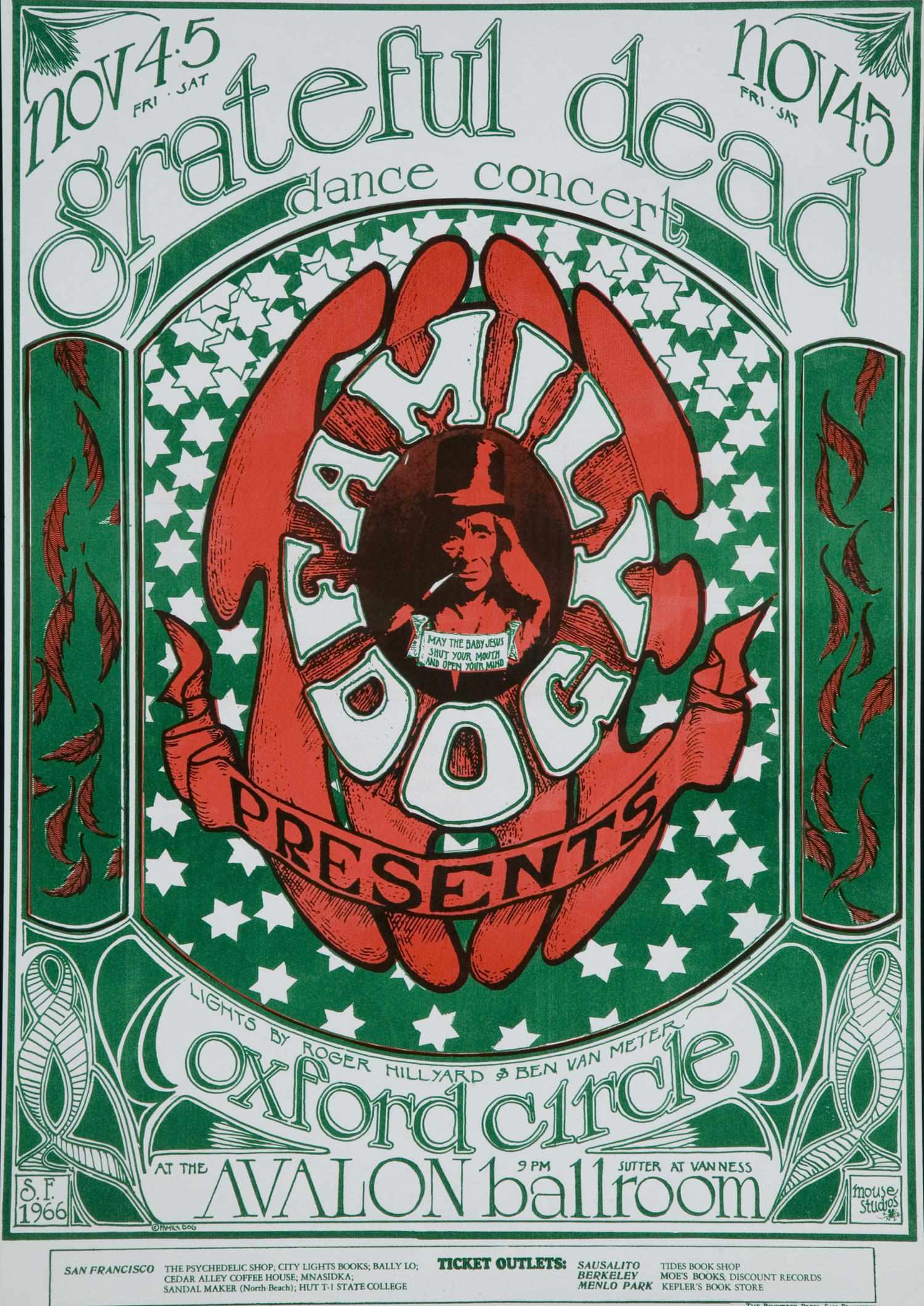 Appraisal: Rock Roll Memorabilia Grateful Dead Fillmore concert poster FD- -OP-