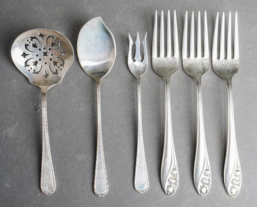 Appraisal: THREE GORHAM STERLING SILVER 'LILY OF THE VALLEY' FORKS AND