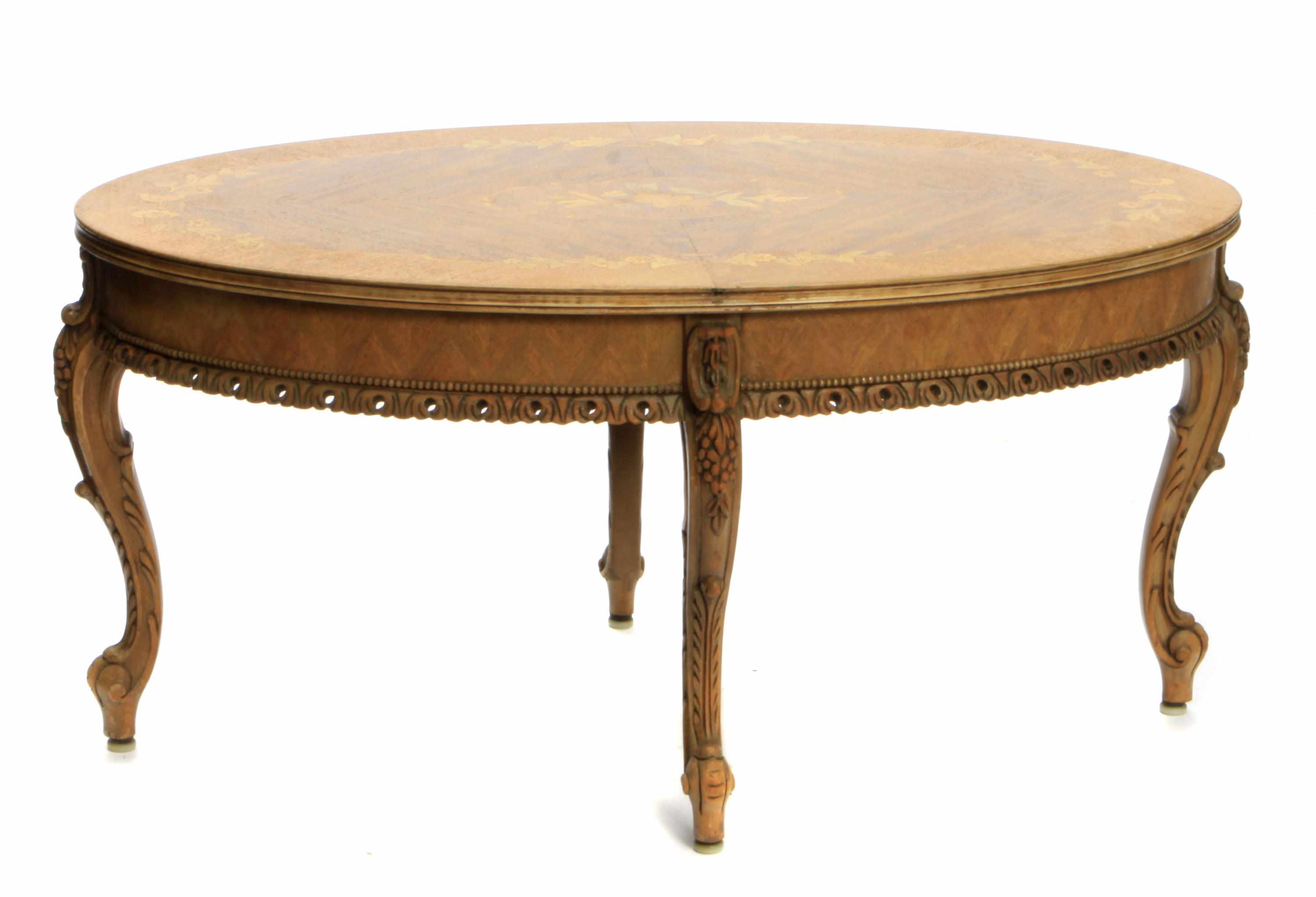 Appraisal: Two Continental inlaid occasional tables height of largest in width