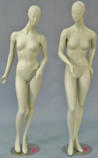 Appraisal: Three female mannequins with magnetic parts ht in Three female