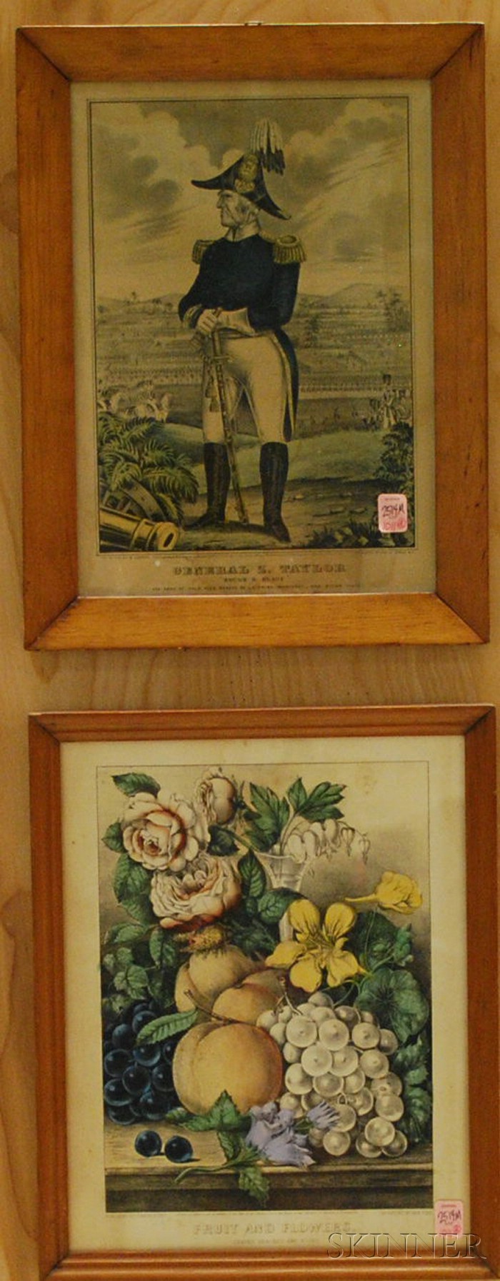 Appraisal: Framed Currier and Currier Ives Small Folio Hand-colored Lithographs General