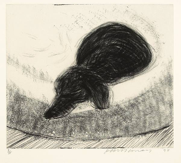 Appraisal: David Hockney British born No from Dog Wall Etching on