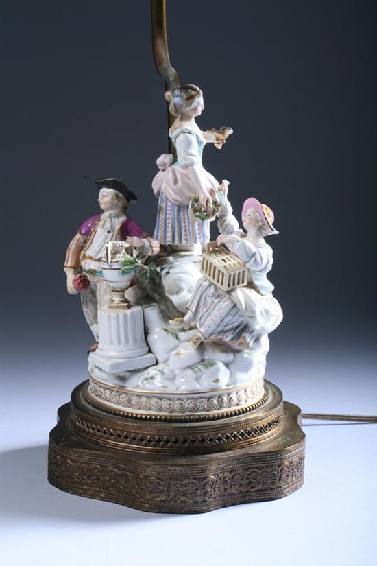 Appraisal: MEISSEN PORCELAIN FIGURAL GROUP late th - early th century