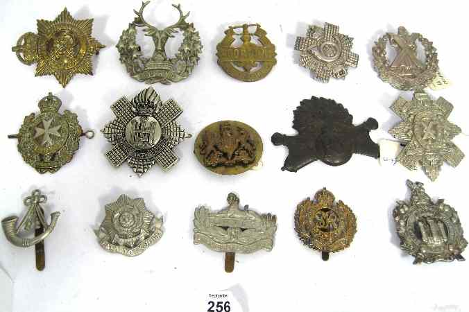 Appraisal: Quantity of Various Cap Badges to include Kings Own Malta