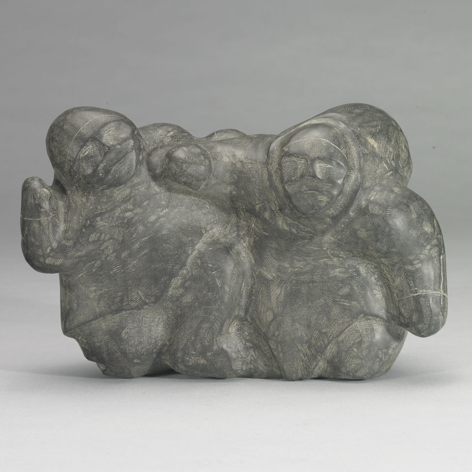 Appraisal: BARNABUS ARNASUNGAAQ - E - Baker Lake INUIT COUPLE stone