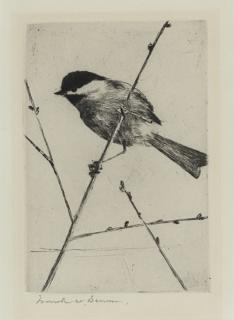 Appraisal: Frank W Benson Chickadee signed Frank W Benson lower left