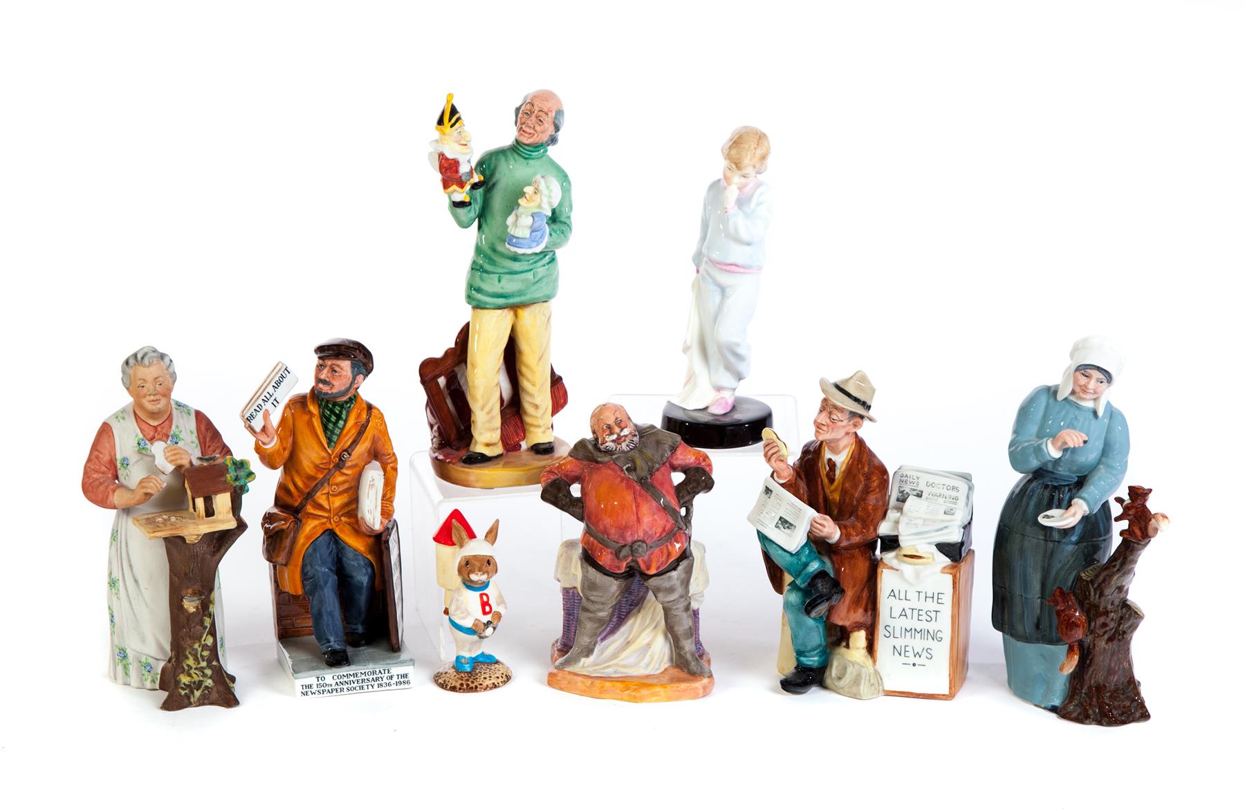 Appraisal: EIGHT ROYAL DOULTON FIGURINES England nd half- th century Includes