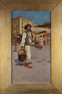 Appraisal: Alfredo Campajola Italy Alfredo Campajola - Oil Panel Signed lower