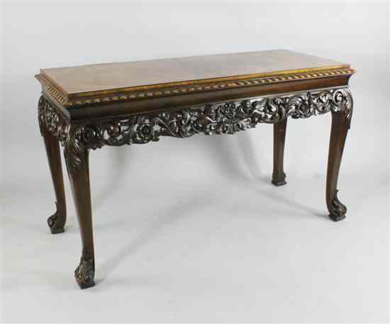 Appraisal: An early th century carved walnut centre table the frieze