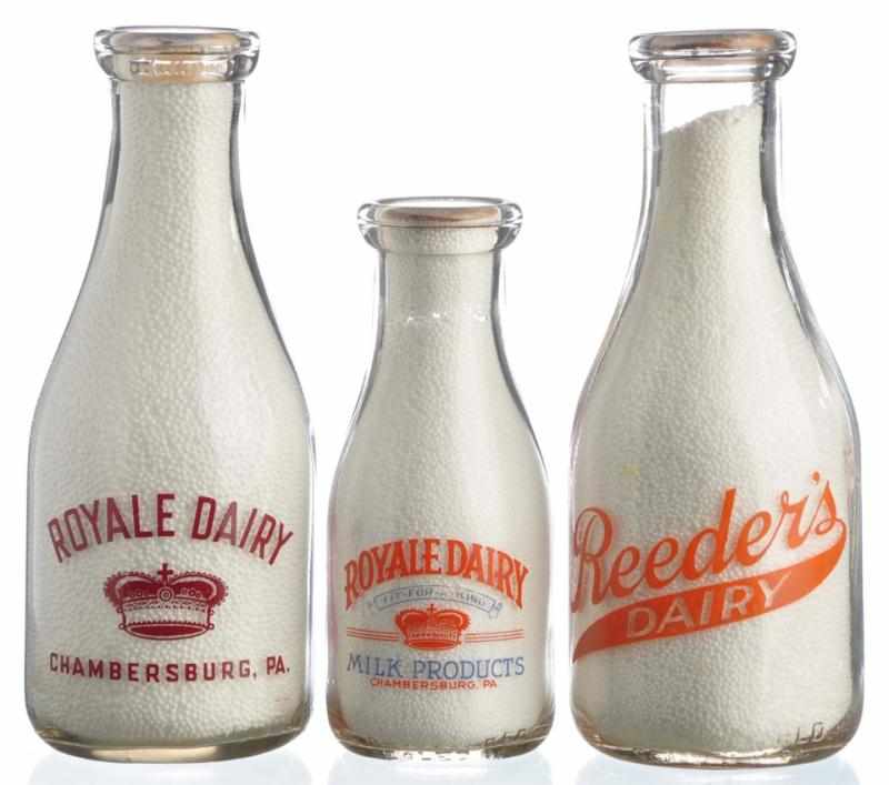 Appraisal: Lot of Chambersburg PA Milk Bottles Description Lot includes one