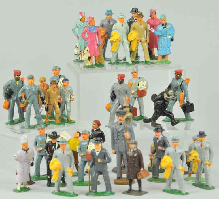 Appraisal: GROUPING OF CIVILIAN CAST FIGURES Lot features many walks of