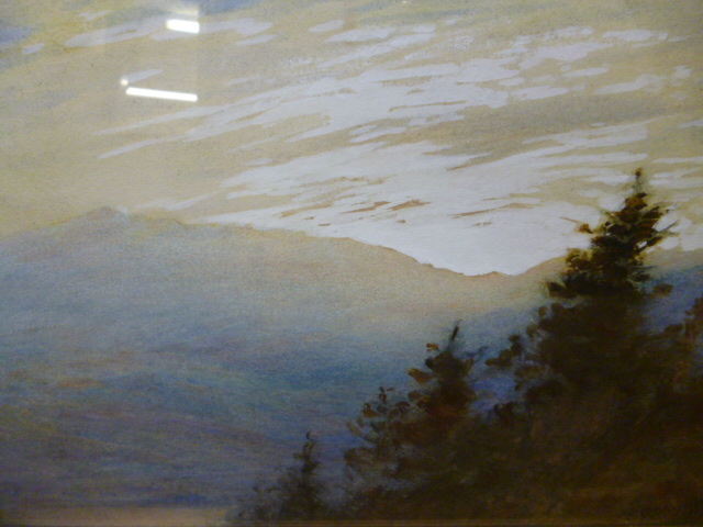 Appraisal: WILLIAM GERSHOM COLLINGWOOD - Sunset over the Coniston Fells watercolour