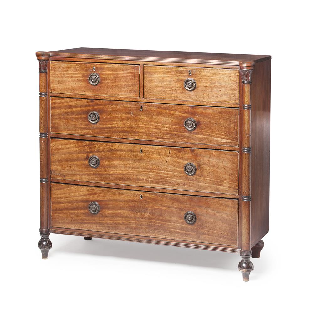 Appraisal: GEORGE IV MAHOGANY CHEST OF DRAWERS EARLY TH CENTURY the