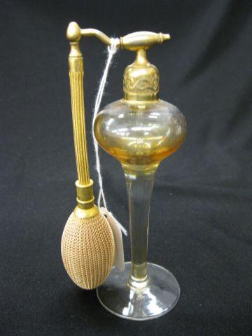 Appraisal: Art Glass Atomizer light marigold deco era