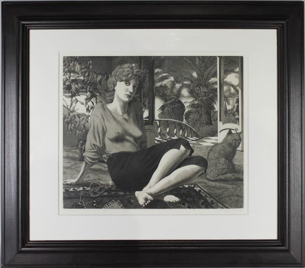 Appraisal: DAVID BUMBECK AMERICAN - FIVE ETCHINGS A POSE THE LETTER