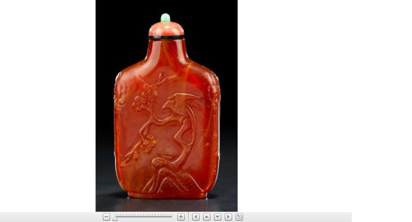 Appraisal: Large Chinese carved amber snuff bottle th century