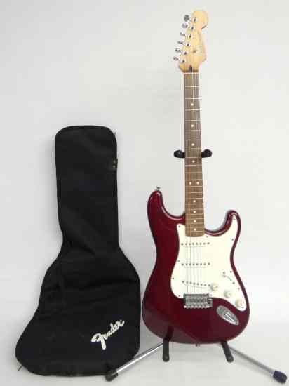 Appraisal: Fender stratocaster electric guitar red C MN made in Mexico