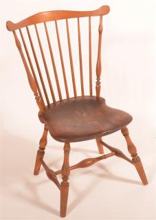 Appraisal: th C Windsor Fan Back Side Chair th C Phila