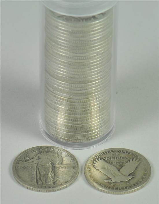 Appraisal: Roll of -P Standing Liberty Quarters All have legible clear