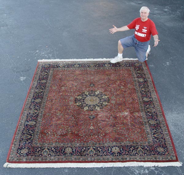 Appraisal: FINE HAND TIED ORIENTAL CARPET Central medallion approx ' ''