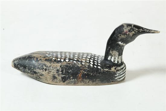 Appraisal: LOON DECOY American th century wood Signed on the bottom