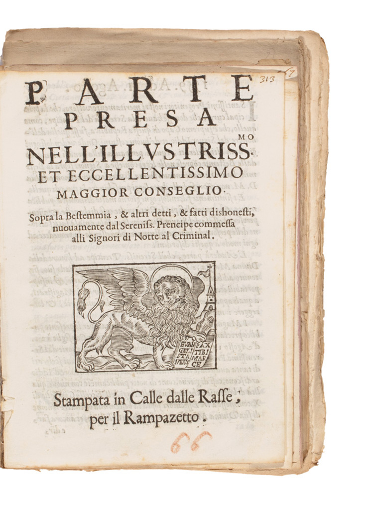 Appraisal: VENETIAN REPUBLIC Group of edicts comprising small broadsides and disbound