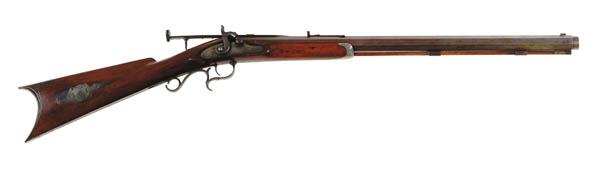 Appraisal: HILLIARD HALF-STOCK RIFLE Cal octagonal bbl marked D H HILLIARD