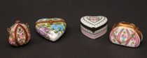 Appraisal: A Group of Charming Limoges Snuff Containers A set of