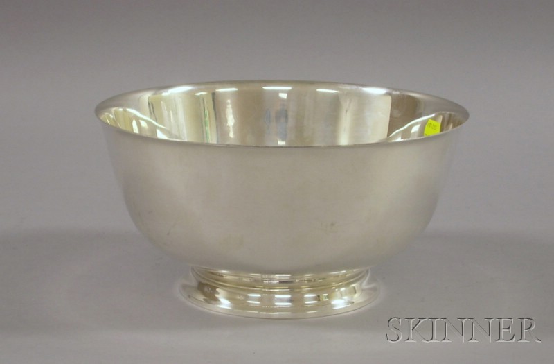 Appraisal: Tiffany Co Sterling Silver Revere-type Bowl approx dia in approx