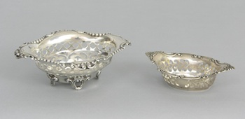 Appraisal: Two Reticulated Nut Dishes by Gorham American ca Late th