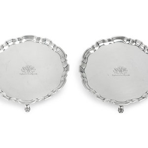 Appraisal: A Pair of Tiffany Co Silver Salvers New York NY