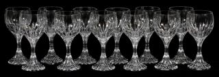 Appraisal: BACCARAT MASSENA CRYSTAL WATER GOBLETS PIECES BACCARAT MASSENA CRYSTAL WATER