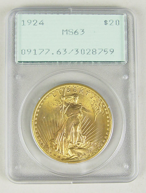 Appraisal: St Gaudens Gold Coin PCGS certified and graded MS housed