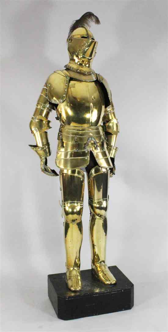 Appraisal: A brass full suit of armour in early th century