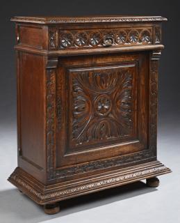 Appraisal: French Henri II Style Carved Oak Confiturier c French Henri