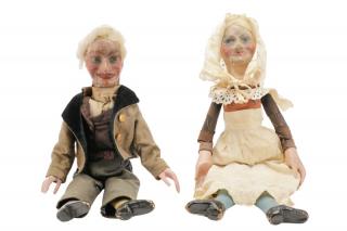 Appraisal: Two Ventriloquist Figures Alfred LeMare Alfred LeMare English active circa