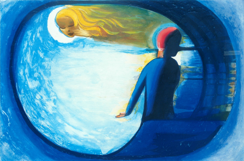 Appraisal: Charles Blackman born Orpheus Suite - i Reflections x cm