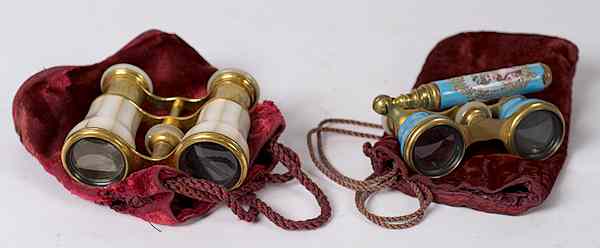 Appraisal: Opera Glasses Continental two pairs of opera glasses including one