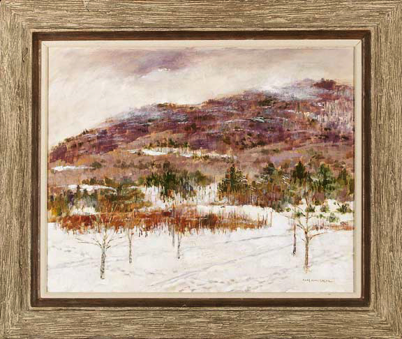 Appraisal: Mary Anna Goetz American New York b Winter Tracks oil