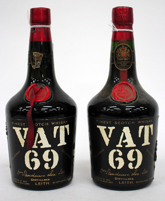 Appraisal: TWO BOTTLES OF LATE 'S EARLY 'S VAT SANDERSON SON