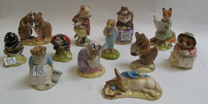 Appraisal: BEATRIX POTTER'S PORCELAIN CHARACTER FIGURES by Royal Doulton The Christmas