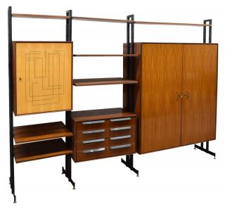 Appraisal: ITALIAN MID-CENTURY MODERN MODULAR WALL UNIT Mid-century modern modular wall