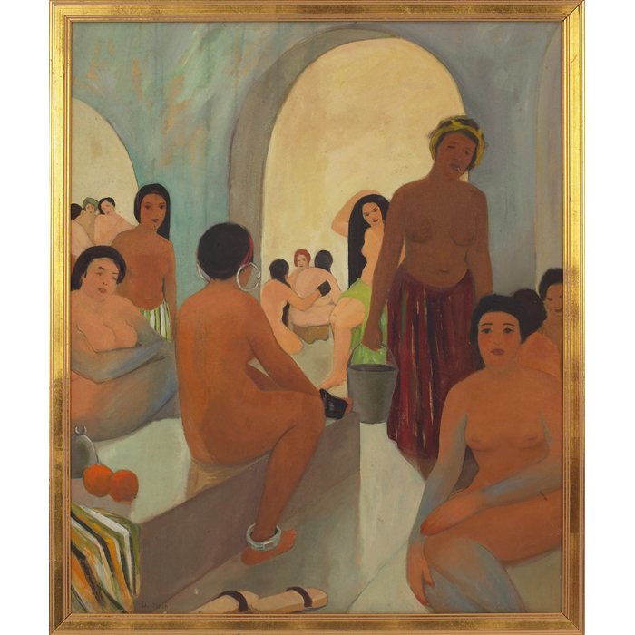 Appraisal: Eda Elisabeth Sterchi American - Arab Bathers Tunis c oil