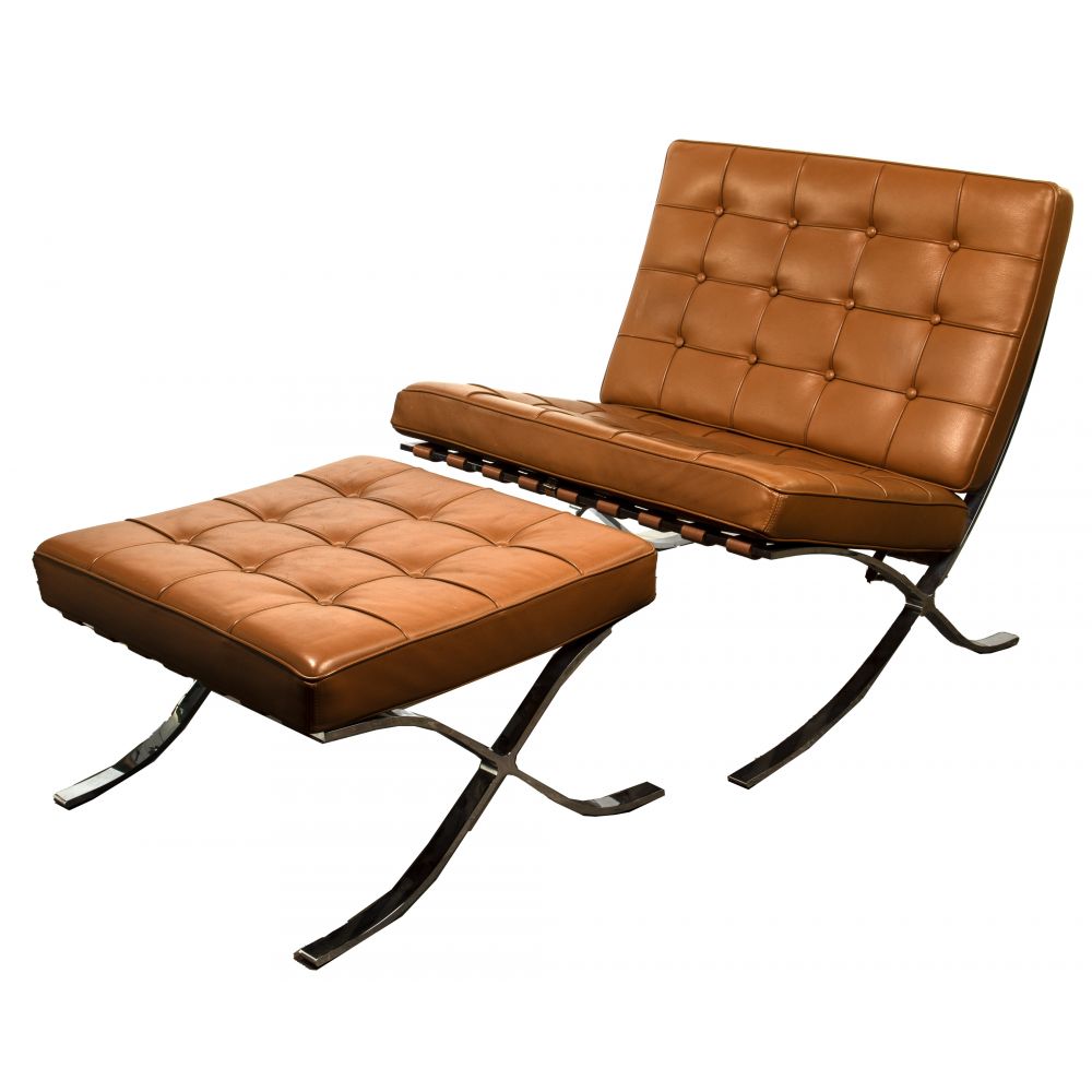 Appraisal: ATTRIBUTED TO MIES VAN DER ROHE FOR KNOLL BARCELONA CHAIR