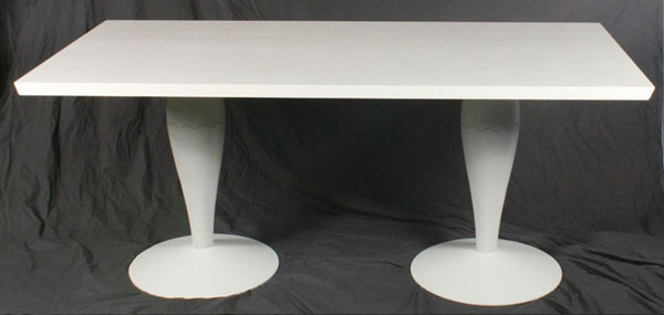 Appraisal: Philippe Starck for Kartell white double pedestal exhibition dining table