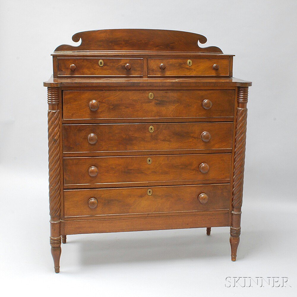 Appraisal: Classical Mahogany Chest of Drawers New England early th century