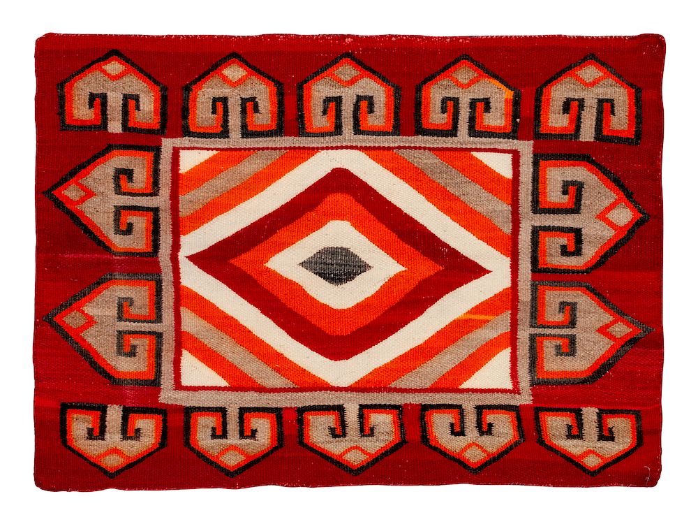 Appraisal: Navajo Western Reservation Saddle Blanket x inches Navajo Western Reservation