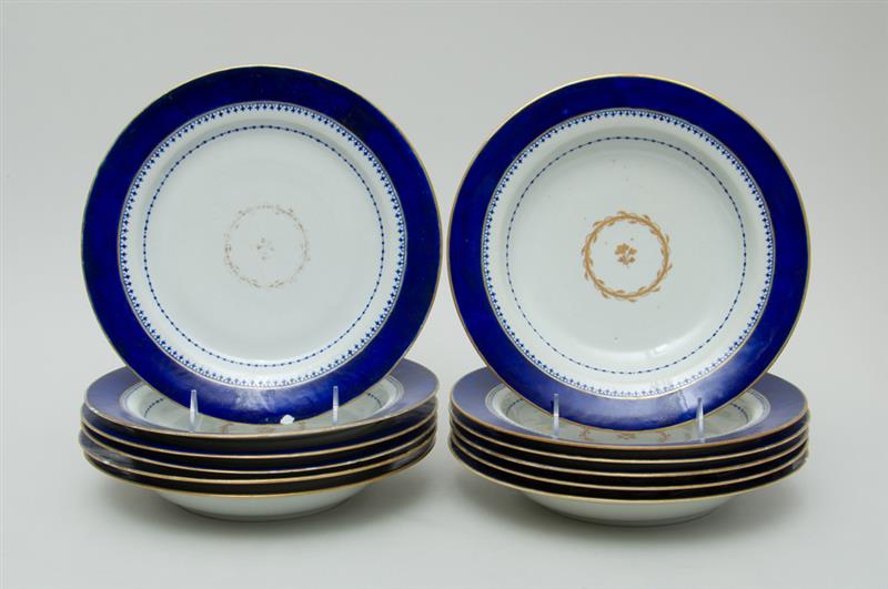 Appraisal: SET OF SEVEN CHINESE EXPORT PORCELAIN DINNER PLATES AND FIVE