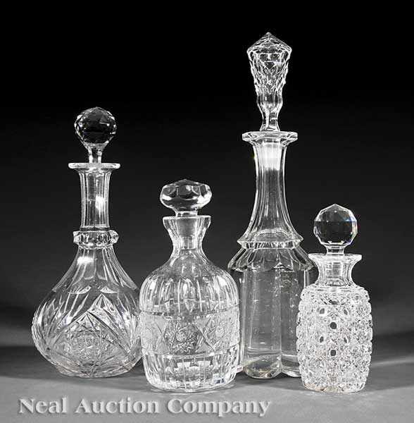 Appraisal: A Group of Four American Cut Glass Table Articles comprising