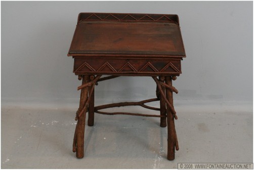 Appraisal: EARLY 'S SLANT FRONT RUSTIC DESK W x H x